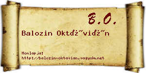 Balozin Oktávián névjegykártya